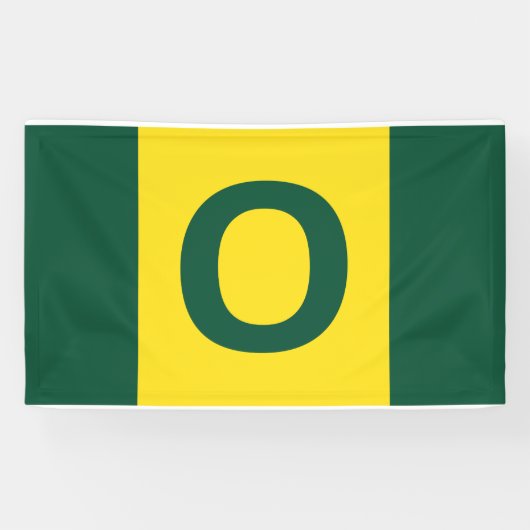 Oregon Flag - Green, Yellow, Green Banner (Horizontal)