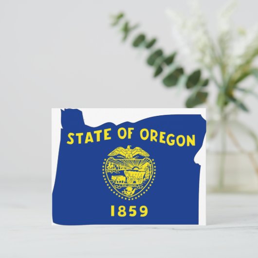 Oregon Flag Karte (Stehend Vorderseite)