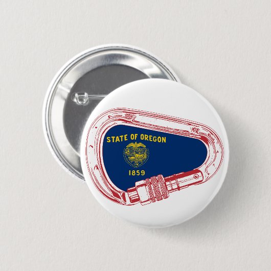 Oregon Flag Klettersteig Carabiner Button (Vorne & Hinten)