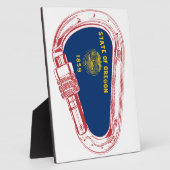 Oregon Flag Klettersteig Carabiner Fotoplatte (Seite)