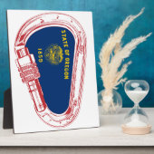 Oregon Flag Klettersteig Carabiner Fotoplatte (Seite)