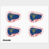 Oregon Flag Klettersteig Carabiner Rechteckiger Aufkleber (Blatt)