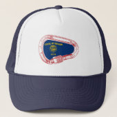 Oregon Flag Klettersteig Carabiner Truckerkappe (Vorderseite)