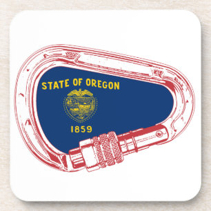 Oregon Flag Klettersteig Carabiner Untersetzer