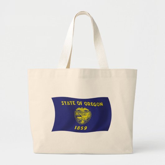Oregon Flag Tote Bag Jumbo Stoffbeutel (Vorne)