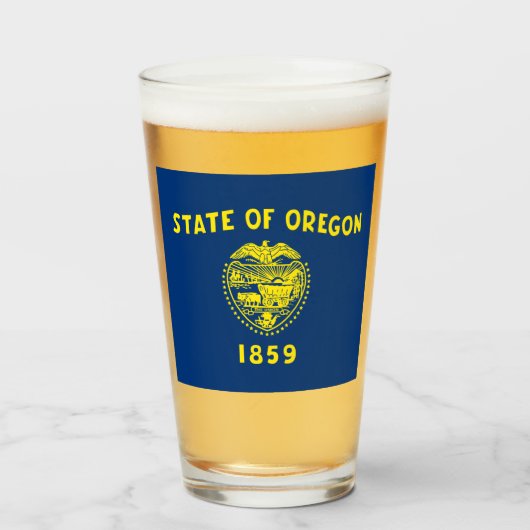 Oregon-Flagge Glas (Vorne (Gefüllt))