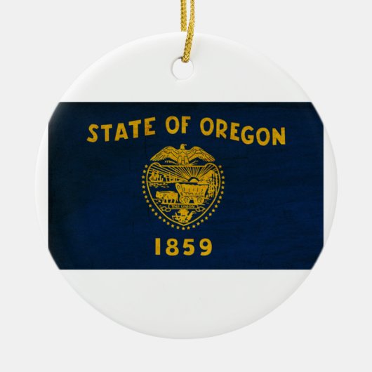 Oregon-Flagge Keramikornament (Vorne)