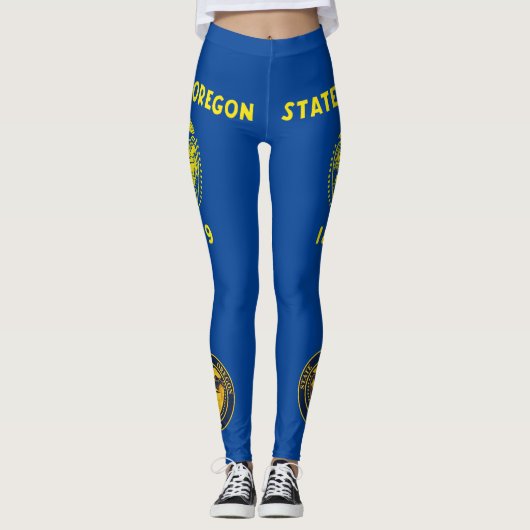 Oregon-Flagge Leggings (Vorderseite)