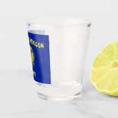 Oregon-Flagge Schnapsglas (Rechts)