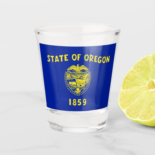 Oregon-Flagge Schnapsglas (Vorderseite)