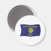 Oregon-Flaggenmagnet Magnet (Vorderseite/Rückseite)