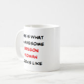 Oregon-Frau, großartig Kaffeetasse (Vorderseite Links)