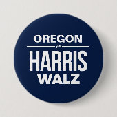 Oregon für Harris Walz Button (Vorderseite)