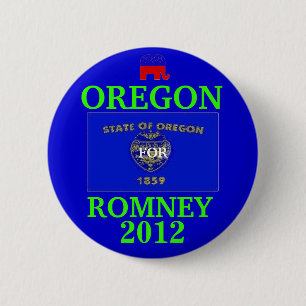 Oregon für Romney 2012 Button