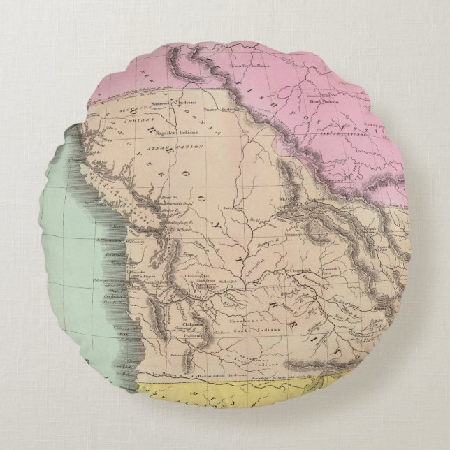 Oregon-Gebiet Rundes Kissen (Vorderseite)