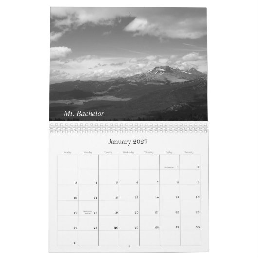 Oregon-Geist Kalender (Jan 2027)