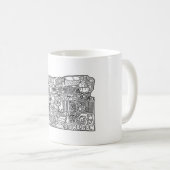 Oregon-Gekritzel-Kaffee-Tasse Kaffeetasse (VorderseiteRechts)