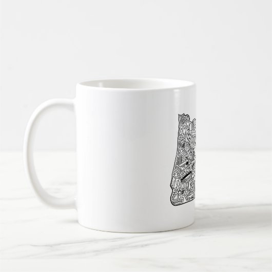 Oregon-Gekritzel-Kaffee-Tasse Kaffeetasse (Links)