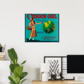 Oregon Girl Apple Crate LabelElgin, OR Poster (Heimbüro)