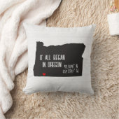 Oregon GPS Koordinaten mit Herz Kissen (Decke)