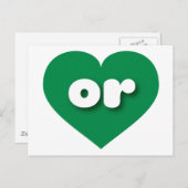 Oregon green heart - I Liebe oder Postkarte (Vorne/Hinten)