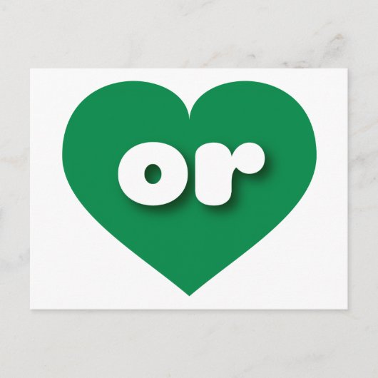 Oregon green heart - I Liebe oder Postkarte (Vorderseite)