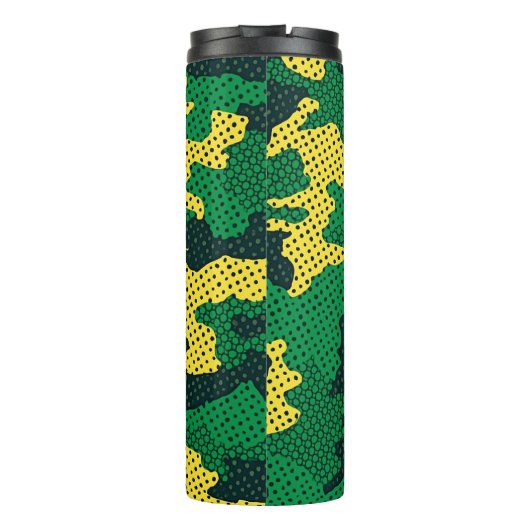 Oregon Green & Yellow Camo Printed Thermosbecher (Rückseite)