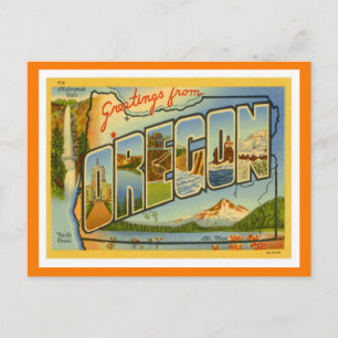 Oregon Greetings von US-Staaten Postkarte
