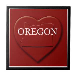 Oregon Heart Map Wohngestaltung Fliese