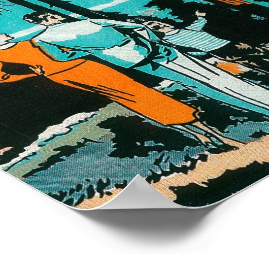 Oregon Highways Werbeplakat Poster (Ecke)