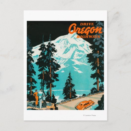 Oregon Highways Werbeplakat Postkarte (Vorderseite)