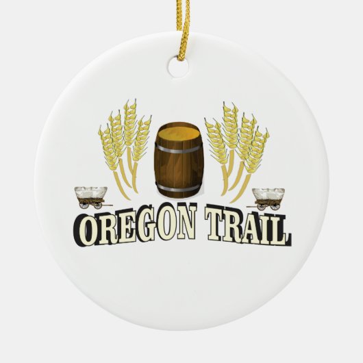 Oregon-Hintersegen Keramik Ornament (Vorne)