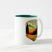 Oregon Holztrail Farben Zweifarbige Tasse (VorderseiteRechts)