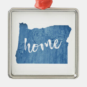 Oregon Home Holzmaserung Ornament Aus Metall