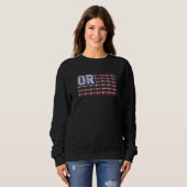 Oregon Home State OR American Flag Patriotic Golf Sweatshirt (Vorne ganz)