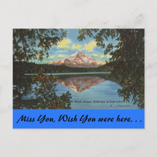 Oregon, Hood, Lost Lake Postkarte (Vorderseite)