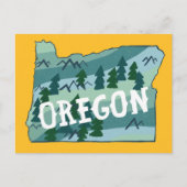 Oregon Illustriert Map Postkarte (Vorderseite)