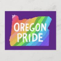 Oregon Illustriert Map PRIDE RAINBOW