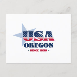 Oregon in Rot, Weiß und Blau Postkarte