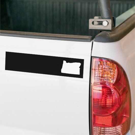 Oregon in Weiß und Schwarz Autoaufkleber (Auf Lkw)