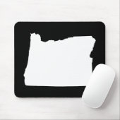 Oregon in Weiß und Schwarz Mousepad (Mit Mouse)