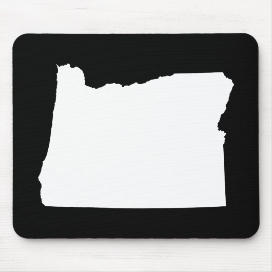 Oregon in Weiß und Schwarz Mousepad (Vorne)