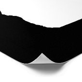 Oregon in Weiß und Schwarz Poster (Ecke)