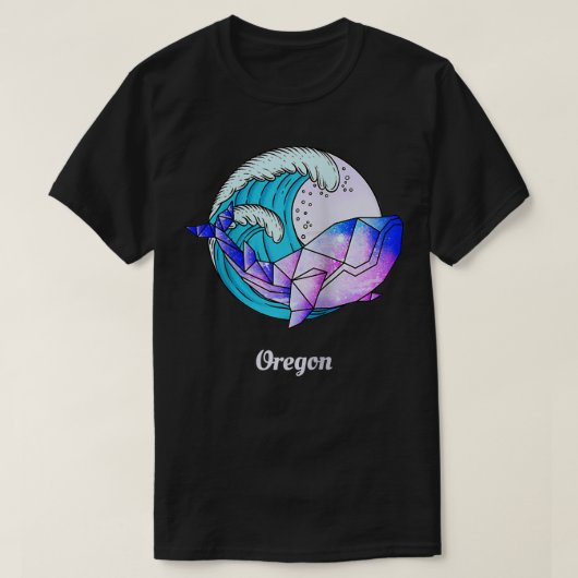 Oregon Japanese Paint Geometric Orca Killer Whale T-Shirt (Design vorne)