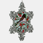 Oregon Junco in Holly Ornament (Links)