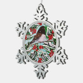 Oregon Junco in Holly Ornament (Rechts)