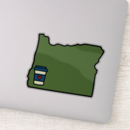 Oregon & Kaffee Aufkleber
