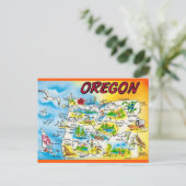Oregon Karte (Stehend Vorderseite)