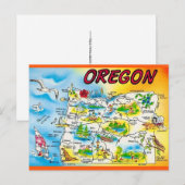 Oregon Karte (Vorne/Hinten)