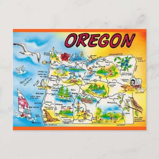 Oregon Karte (Vorderseite)